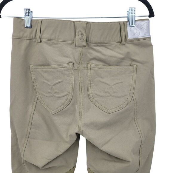 Goode Rider Womens Tan Breeches Knee Patch Equestrian Riding Pants Sz 30R - Picture 9 of 14